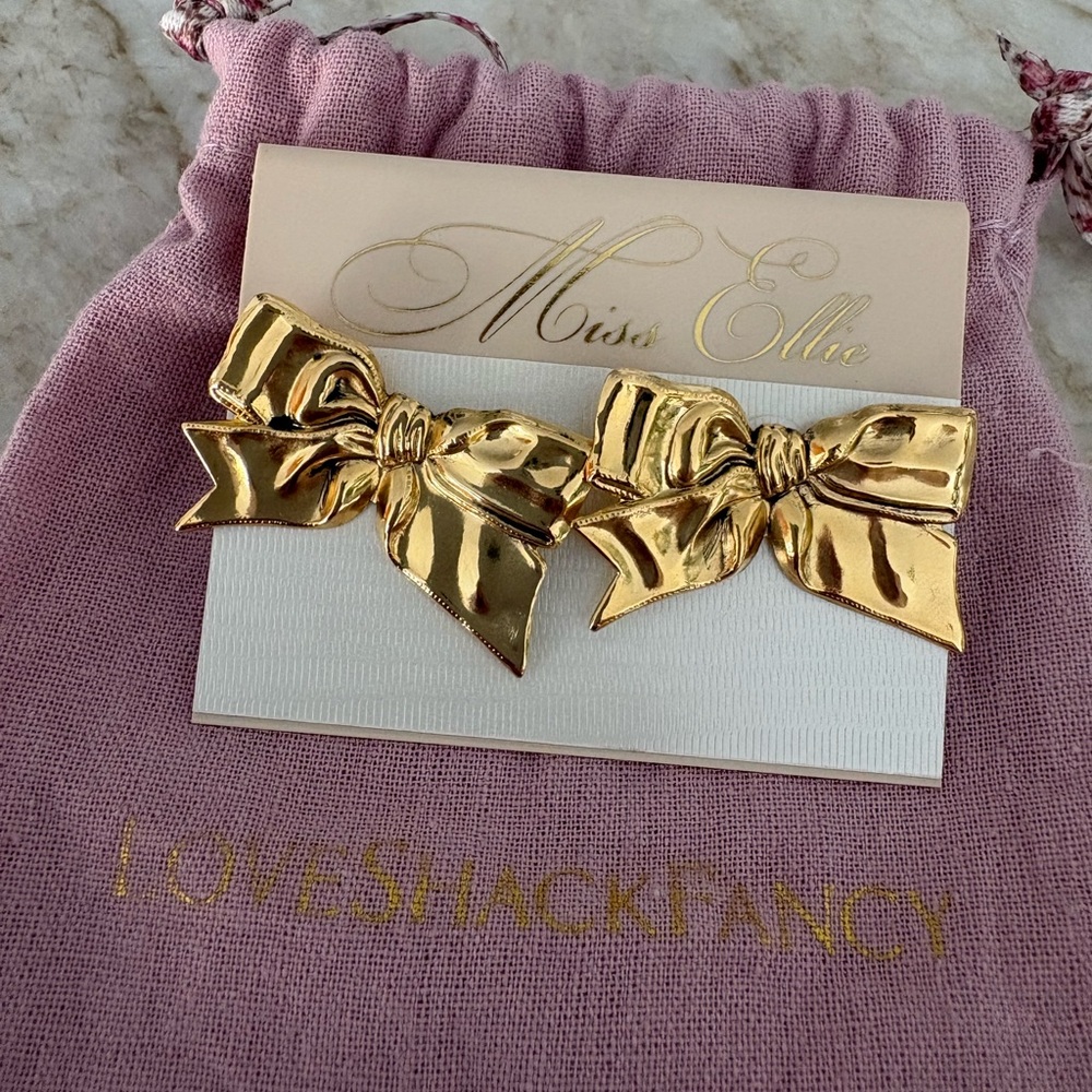 NWOT Miss Ellie Loveshack Fancy Bow Earrings